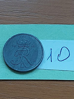 Denmark 2 cents 1968 zinc, ix. King Frederick 10
