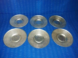 Aluminum small plate 6 pcs in one, diam. 12 cm (a7)