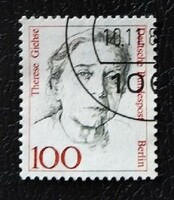 Bb825p / Germany - Berlin 1988 famous women stamp series 100 pf value stamped