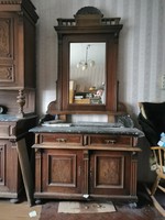 Pewter mirror cabinet (sideboard)