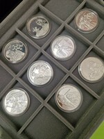 The greats of our nation silver and silver-plated coins, pp, in capsule, coin box included in the price!