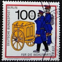 Bb854p / Germany - Berlin 1989 postal deliveries stamp series 100+ 50 pf value stamped