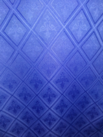 Royal blue shiny tablecloth 135 cm x 130 cm new