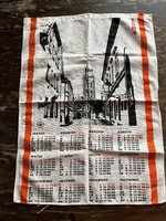 Színes textil falinaptár 1984