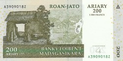 Madagascar 200 ariary, 2004, unc banknote
