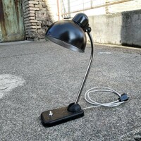 Bauhaus - art deco table lamp renovated - christian dell - koranda (black - chrome)