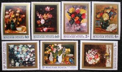 S3183-9 / 1977 Festmények - Virágcsendéletek bélyegsor postatiszta