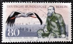 Bb722p / Germany - Berlin 1984 Alfred Edmund Brehm stamp sealed
