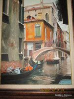 Venice Oil on Fiberboard 70x50 cm with Frame