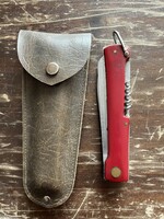 Gerlach Polish large multi-functional hunting / hiking pocket knife in original leather case
