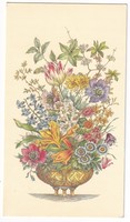 H:158 beautiful floral opening greeting card