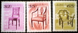 S4671-3 /  2002 Antik Bútorok VII.  bélyegsor postatiszta