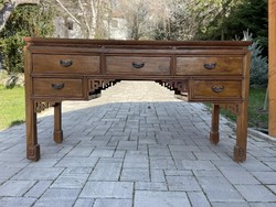 Huge Chinese tropical wood desk, Oriental, Asian, Japanese