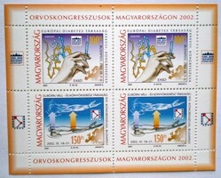 B273 / 2002 Orvoskongresszusok Magyarországon blokk postatiszta