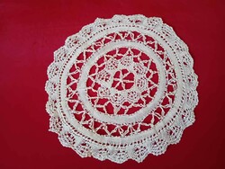 Old green lace tablecloth