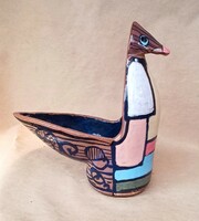 Hand-painted ceramic bird for Uncle Gorka Geza