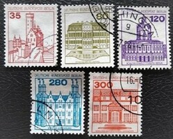 Bb673-7p / Germany - Berlin 1982 castles and castles stamp set stamped