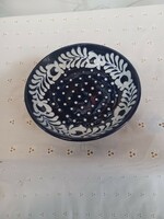 Retro applied art blue and white ceramic wall plate