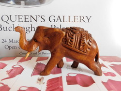 Elephant carved from tropical wood