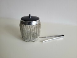 Old retro metal mesh ice cube holder and clip mesh ice cube storage