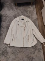 New eco leather jacket size 54 white!
