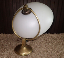 Very old antique art deco table copper lamp with original switch and cord