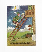 Vh:01 funny-humorous postcard postman 1950-70