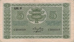 5 Markkaa mark 1922 Finland