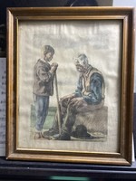 Ernő Barta: generations (colored etching)