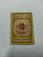 1920.Szeged anyakönyvi kivonat díj bélyeg