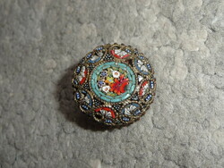 Antique micromosaic brooch antique micromosaic pin antique Italian glass mosaic brooch circa 1900