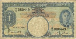 1 Dollar 1941 malaya