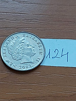 New Zealand new zealand 10 cents 2002 Maori mask, copper-nickel, ii. Elizabeth 124.