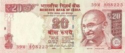 20 rúpia rupees 2015 India