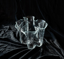 Muurla finn üveg váza - Pertti Kallioinen designja, 'Eva' modell - mid-century modern stílus