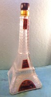 EIFFEL torony  formájú NAPOLEON konyakos díszüveg /eredeti francia, 13x13 - 32 cm-1.6kg