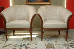Tulip, a pair of armchairs in art deco style