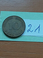 Germany 10 pfennig 1971 j 