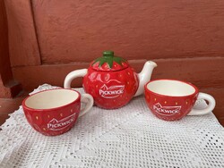 Pickwick red teacup cup teapot jug mug nostalgia piece, rustic decoration