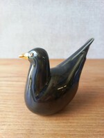Retro Hungarian rare Raven House porcelain black bird