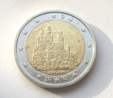 Germany - 2 euro commemorative coin - 2012 - Neuschwanstein Castle, Bavaria