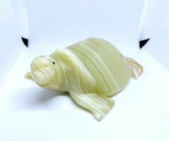 Valódi sávos Jade, teknős szobor, nagyméretű 1,1 kg