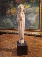 Original antique bone carved Mary statue