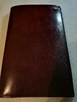 Sold out!!!Old burgundy leather men's briefcase