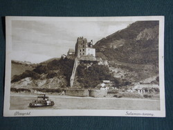 Képeslap, Postcard, Visegrád, Salamon torony, látkép részlet, 1927