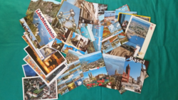 Postcards from European cities, a mix of written and postmarked