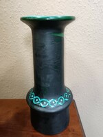 Industrial green ceramic vase