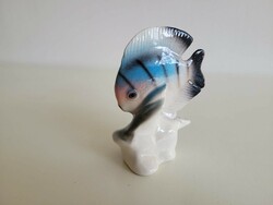Retro porcelain fish old blue fish