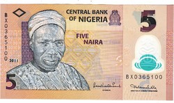 Nigéria 5 naira polymer 2015 UNC