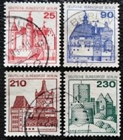 Bb587-90p / Germany - Berlin 1978 castles and castles stamp set stamped